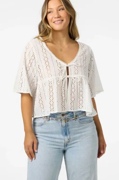 New Arrivals|Tops^O'Neill Loni Eyelet Top - | white