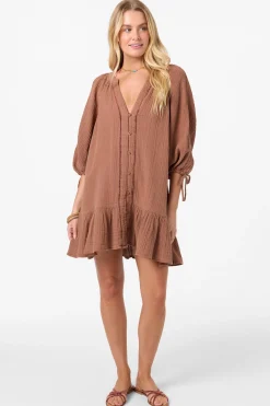 New Arrivals|Swim Cover-Ups^O'Neill Lou Mini Cover-Up Dress - | carob brown