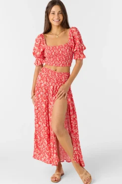Bottoms^O'Neill Luciana Midi Skirts - | cayenne