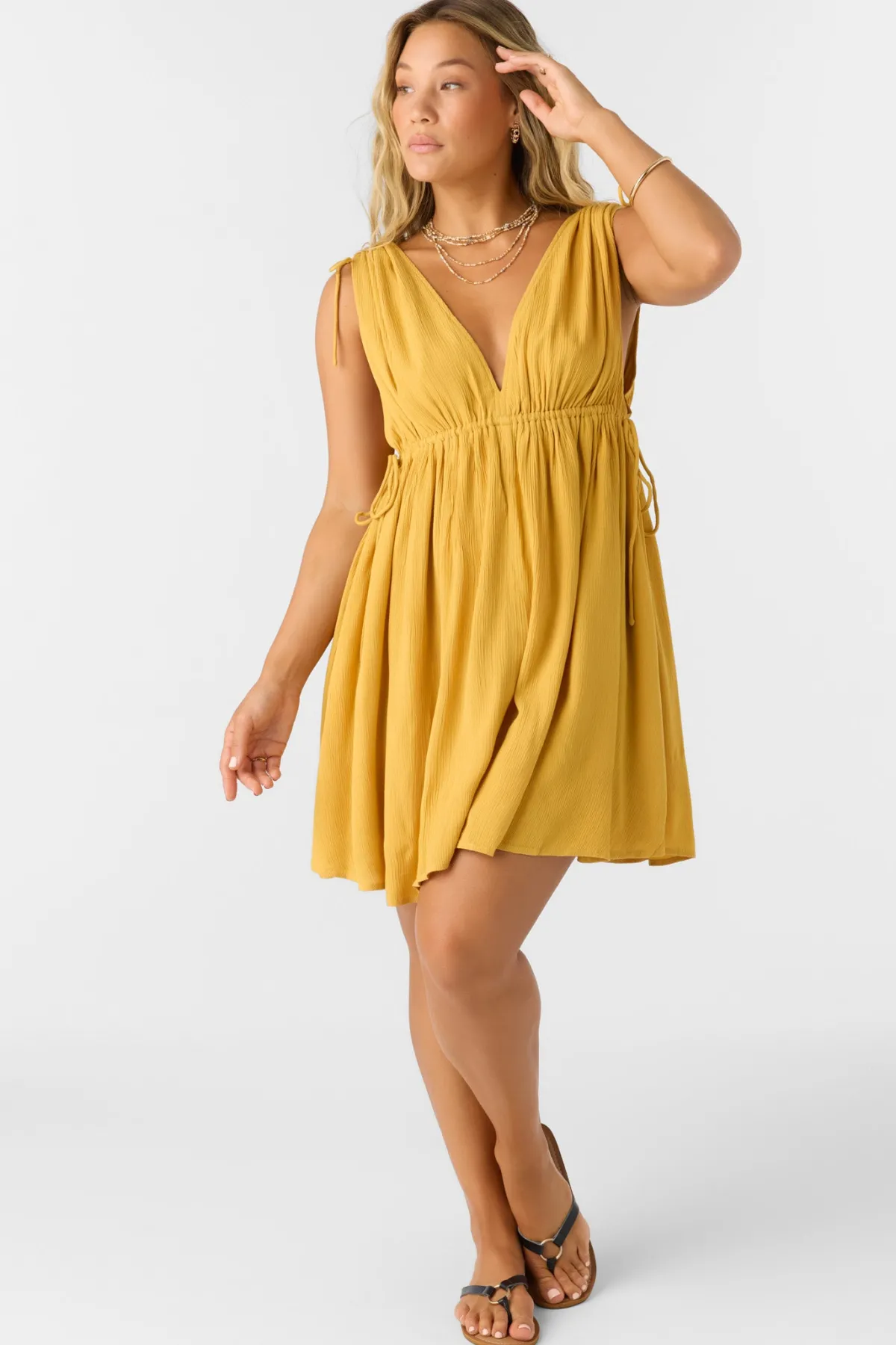 Dresses^O'Neill Madeleine Short Dress - | bright gold