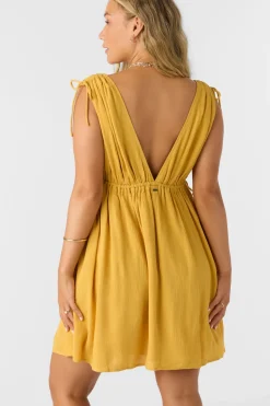 Dresses^O'Neill Madeleine Short Dress - | bright gold