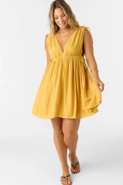 Dresses^O'Neill Madeleine Short Dress - | bright gold