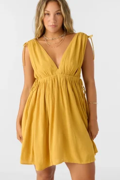 Dresses^O'Neill Madeleine Short Dress - | bright gold