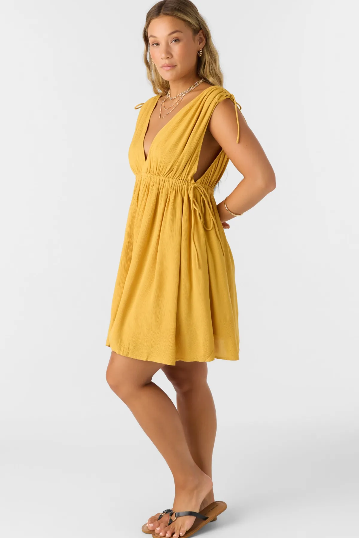 Dresses^O'Neill Madeleine Short Dress - | bright gold
