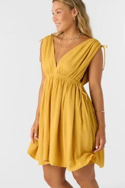 Dresses^O'Neill Madeleine Short Dress - | bright gold