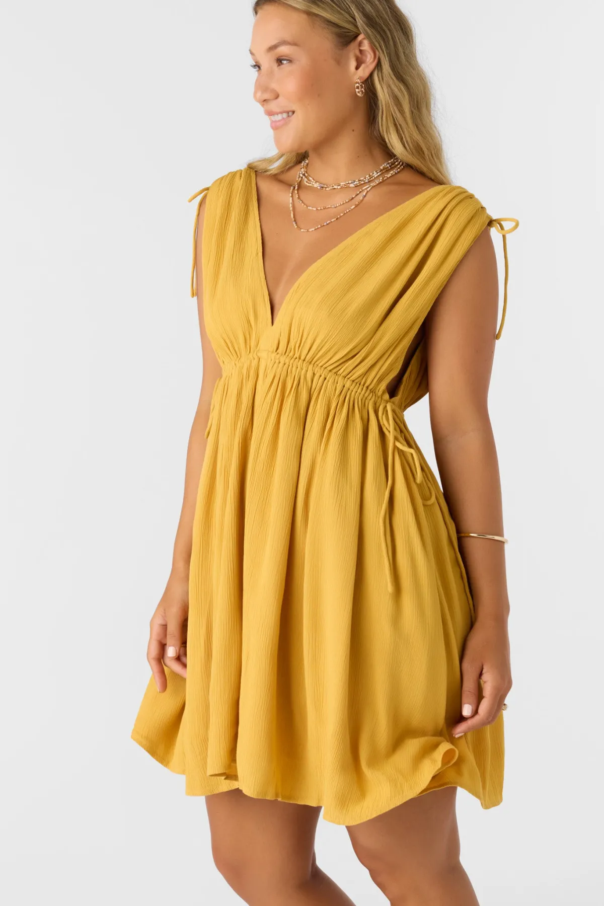 Dresses^O'Neill Madeleine Short Dress - | bright gold