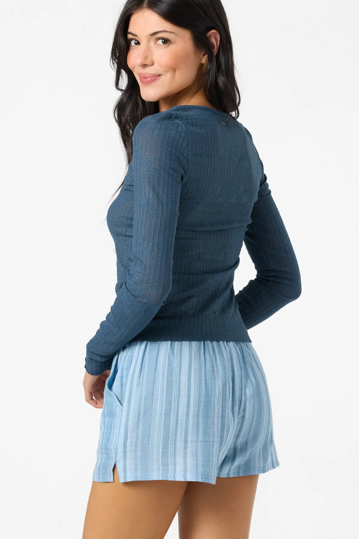 New Arrivals|Tops^O'Neill Marliz Lace Top Long Sleeve Top - | slate