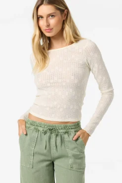 New Arrivals|Tops^O'Neill Marliz Lace Top Long Sleeve Top - | winter white