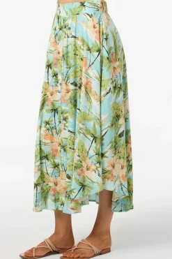 Bottoms^O'Neill Marnie Tropical Maxi Skirts - | nile blue