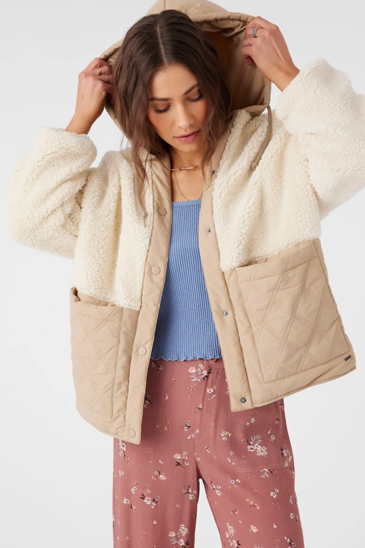 Jackets^O'Neill Meena High Pile Fleece Quilted Jacket - | nomad