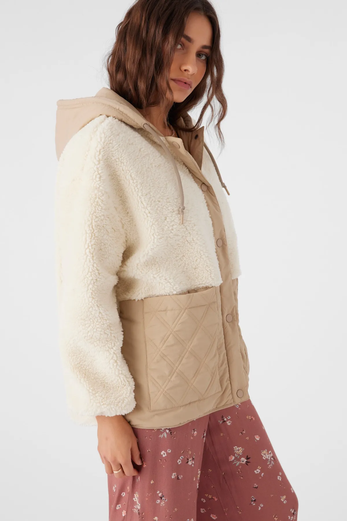Jackets^O'Neill Meena High Pile Fleece Quilted Jacket - | nomad