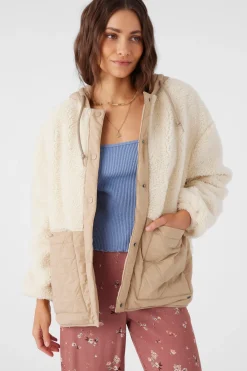 Jackets^O'Neill Meena High Pile Fleece Quilted Jacket - | nomad