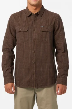 Shirts & Flannels^O'Neill Midland Flannel Standard Fit Long Sleeve Shirt - | dark khaki