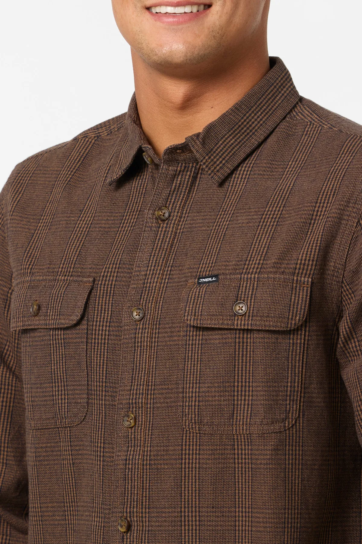 Shirts & Flannels^O'Neill Midland Flannel Standard Fit Long Sleeve Shirt - | dark khaki