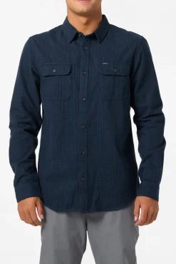 Shirts & Flannels^O'Neill Midland Flannel Standard Fit Long Sleeve Shirt - | midnight navy