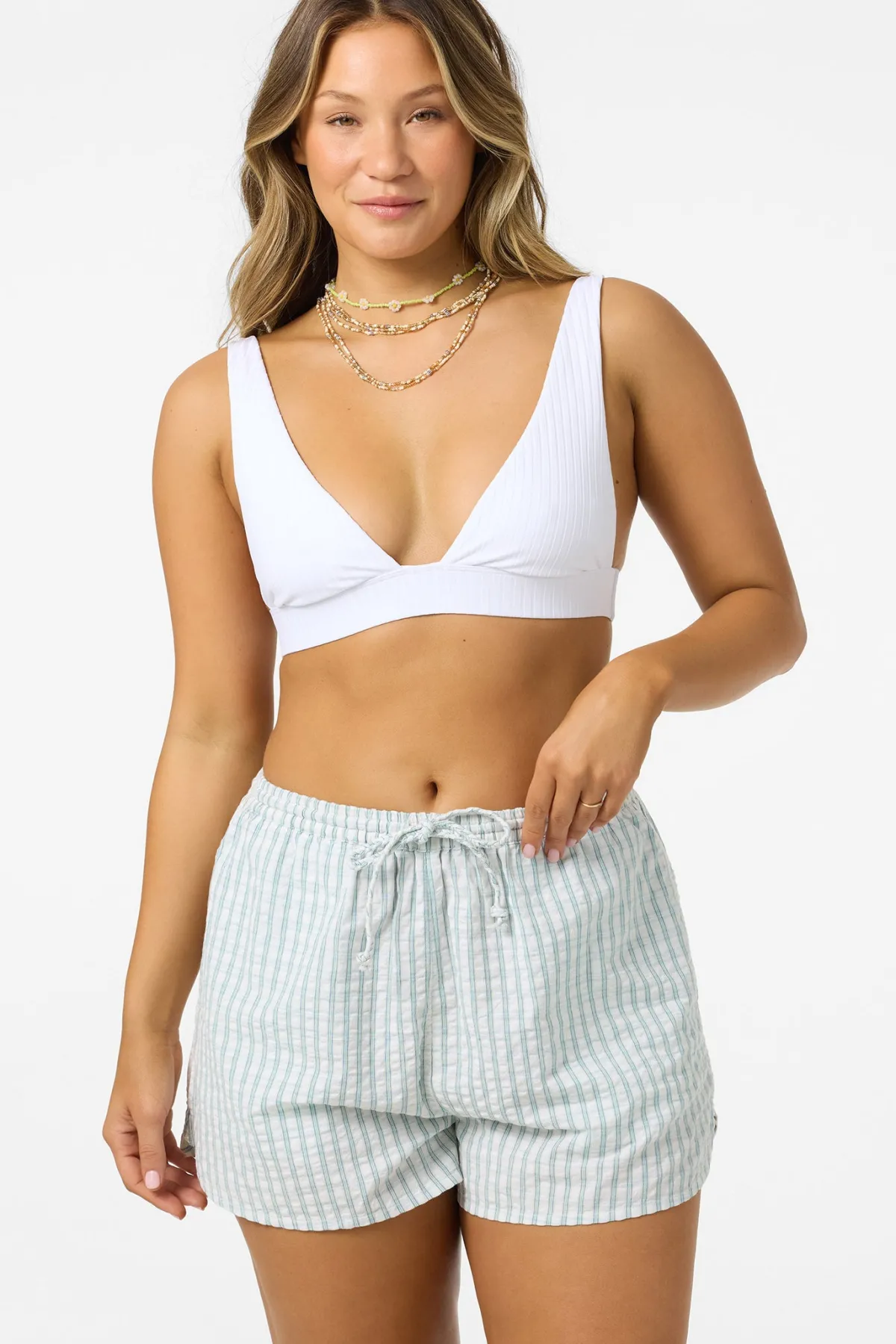 New Arrivals|Matching Sets^O'Neill Millie Seersucker Beach Shorts - | winter white