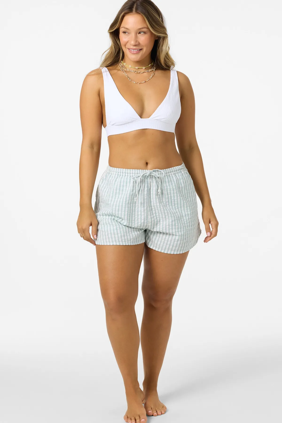 New Arrivals|Matching Sets^O'Neill Millie Seersucker Beach Shorts - | winter white