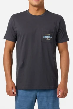 Tees & Tanks^O'Neill Name Badge Pocket Standard Fit Tee - | phantom