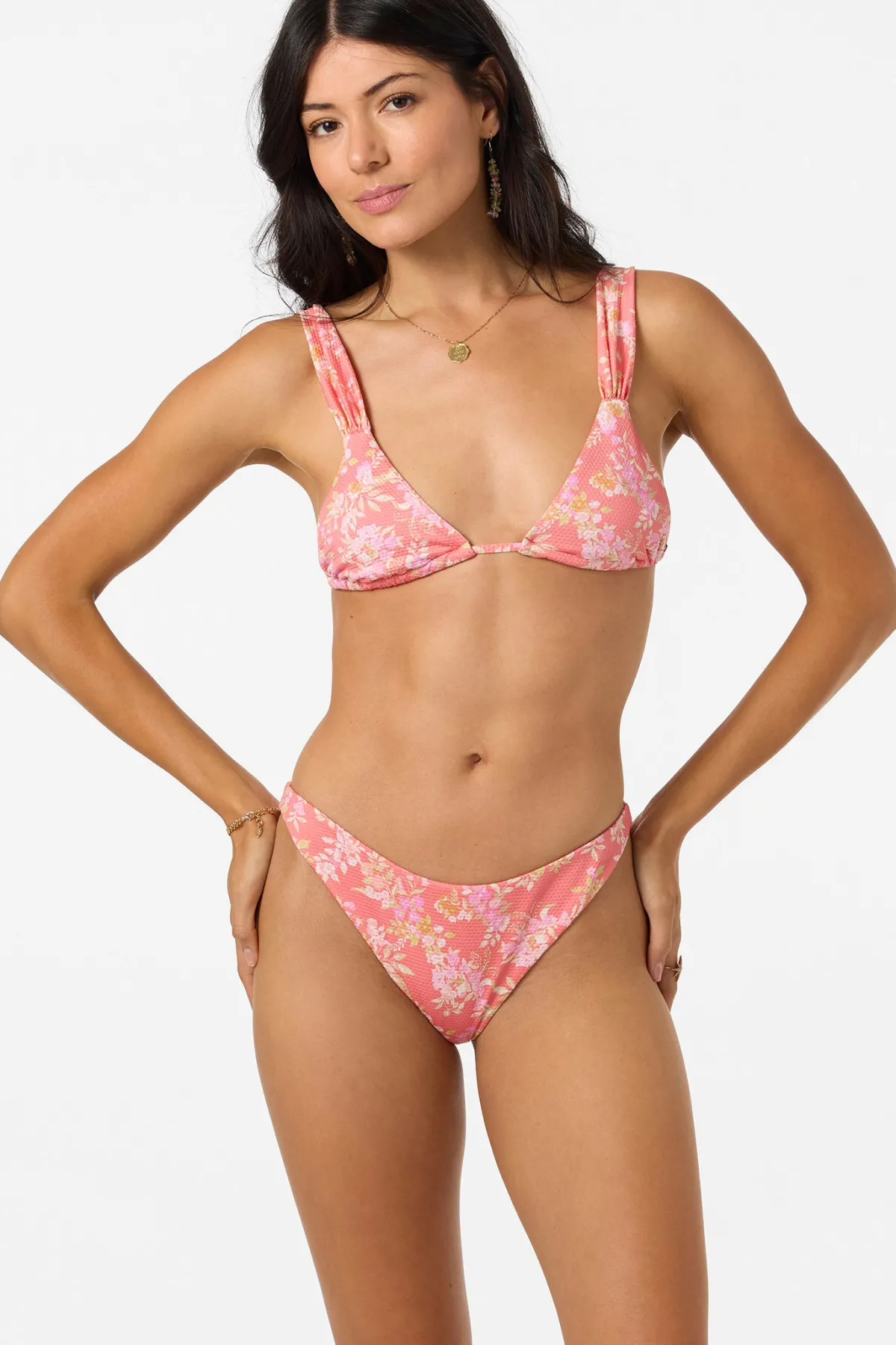 Bikini Tops^O'Neill Nayomi Floral Menorca Triangle Top - | porcelain rose