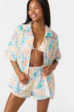 Swim Cover-Ups^O'Neill Olivia Bahia Cover-Up Shirt - | multi clr