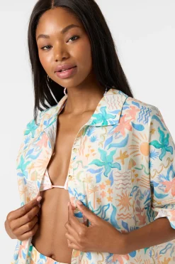 Swim Cover-Ups^O'Neill Olivia Bahia Cover-Up Shirt - | multi clr