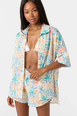 Swim Cover-Ups^O'Neill Olivia Bahia Cover-Up Shirt - | multi clr