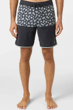 Short Length^O'Neill O'Riginals Block Scallop Cruzer 18" Boardshorts - | black