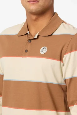 Shirts & Flannels^O'Neill O'Riginals Cassidy Ls Knit Polo Standard Fit Polo - | lt khaki