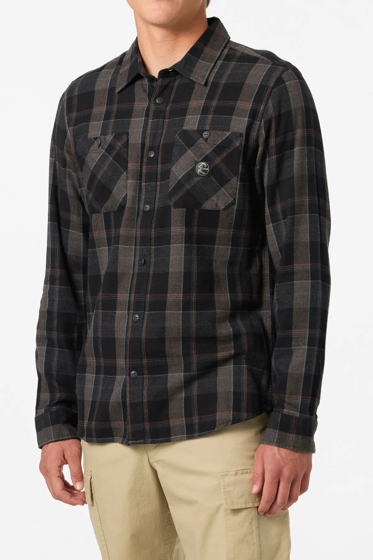 Shirts & Flannels^O'Neill O'Riginals Clashed Flannel Standard Fit Long Sleeve Shirt - | black