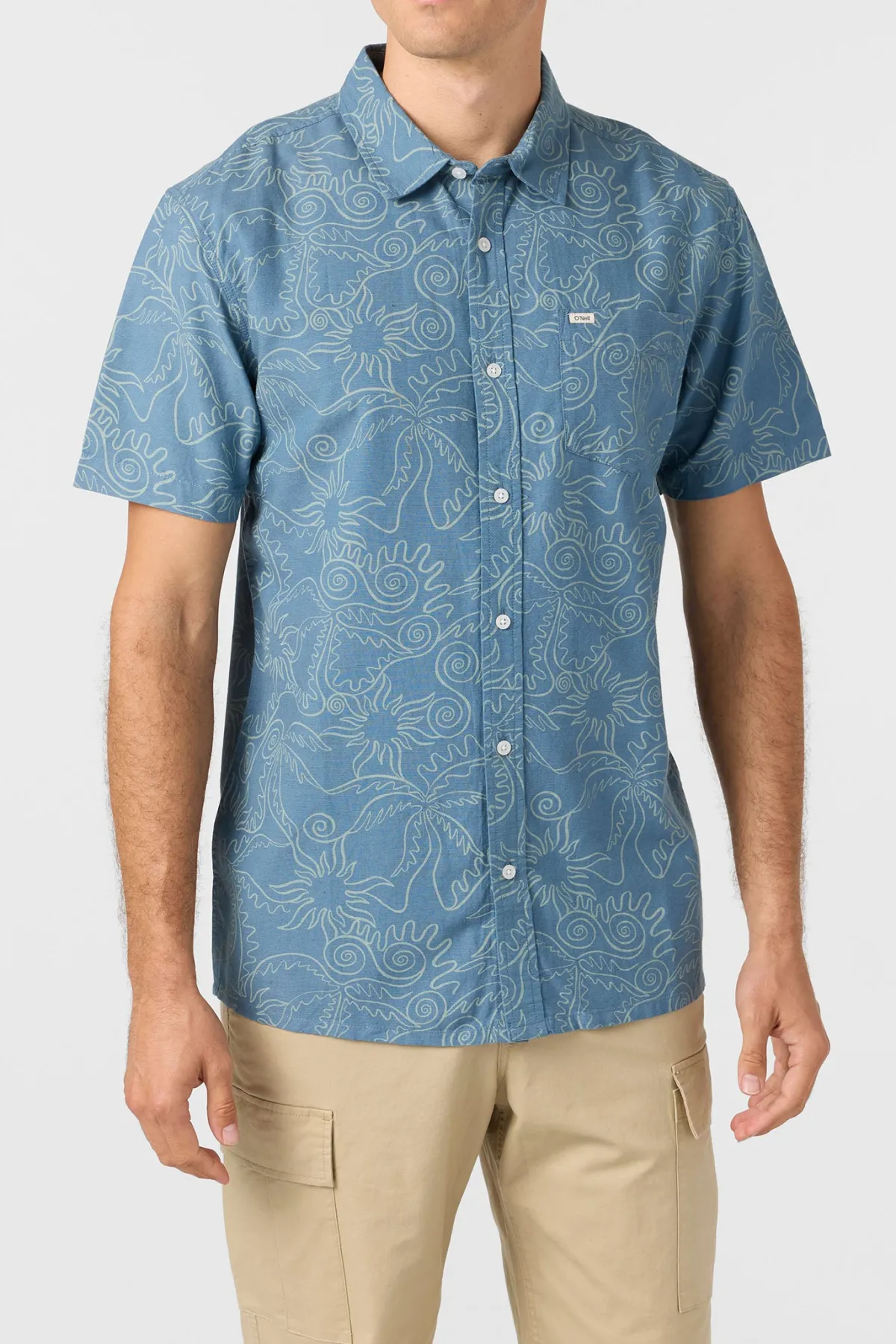 Shirts & Flannels^O'Neill O'Riginals Eco Print Standard Standard Fit Shirt - | aegean blue