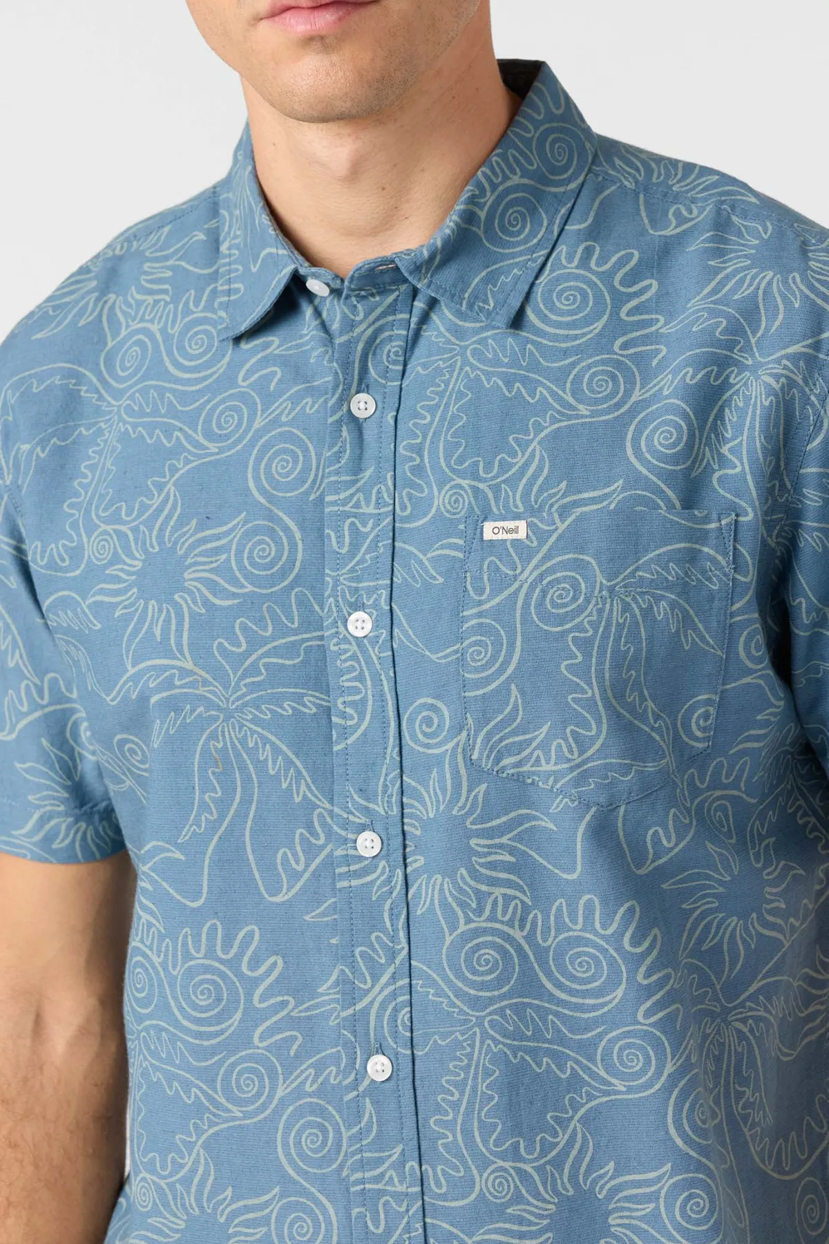 Shirts & Flannels^O'Neill O'Riginals Eco Print Standard Standard Fit Shirt - | aegean blue