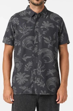 Shirts & Flannels^O'Neill O'Riginals Eco Print Standard Standard Fit Shirt - | phantom