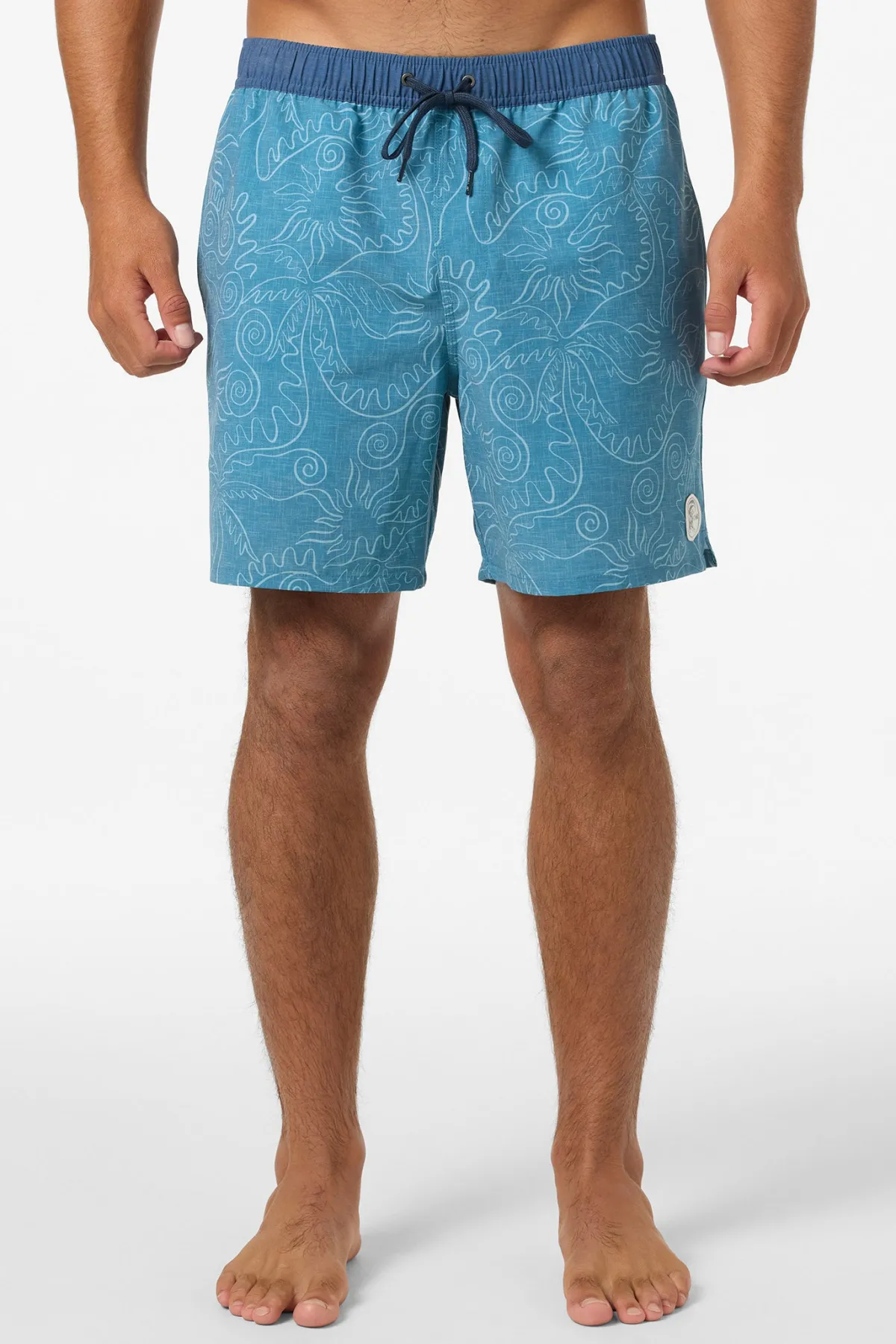 Short Length^O'Neill O'Riginals Elastic Waist 16" Swim Trunks Trunks - | aegean blue