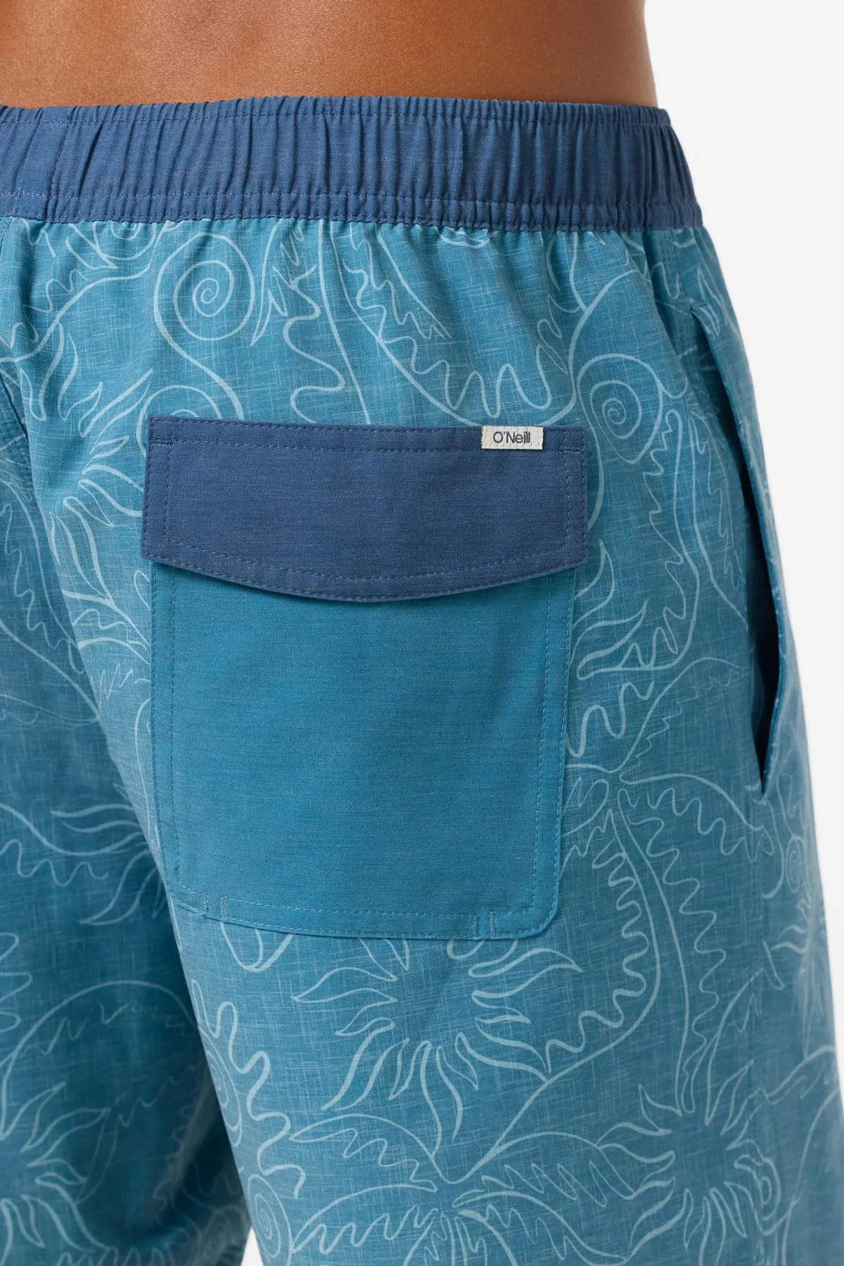 Short Length^O'Neill O'Riginals Elastic Waist 16" Swim Trunks Trunks - | aegean blue