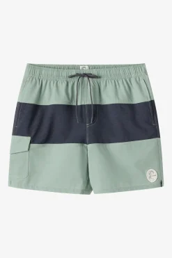 Short Length^O'Neill O'Riginals Midway Elastic Waist 16" Swim Trunks Trunks - | seagrass