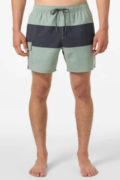 Short Length^O'Neill O'Riginals Midway Elastic Waist 16" Swim Trunks Trunks - | seagrass