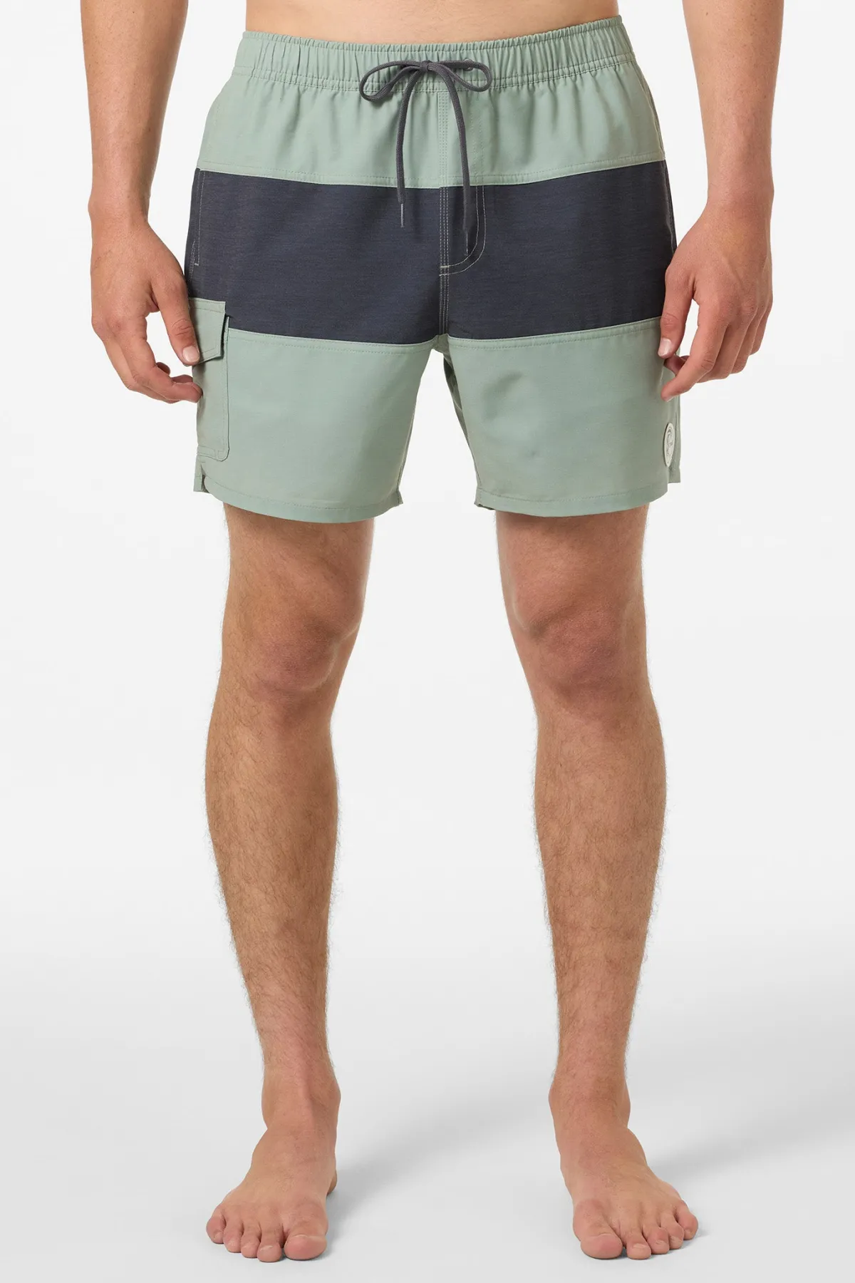 Short Length^O'Neill O'Riginals Midway Elastic Waist 16" Swim Trunks Trunks - | seagrass