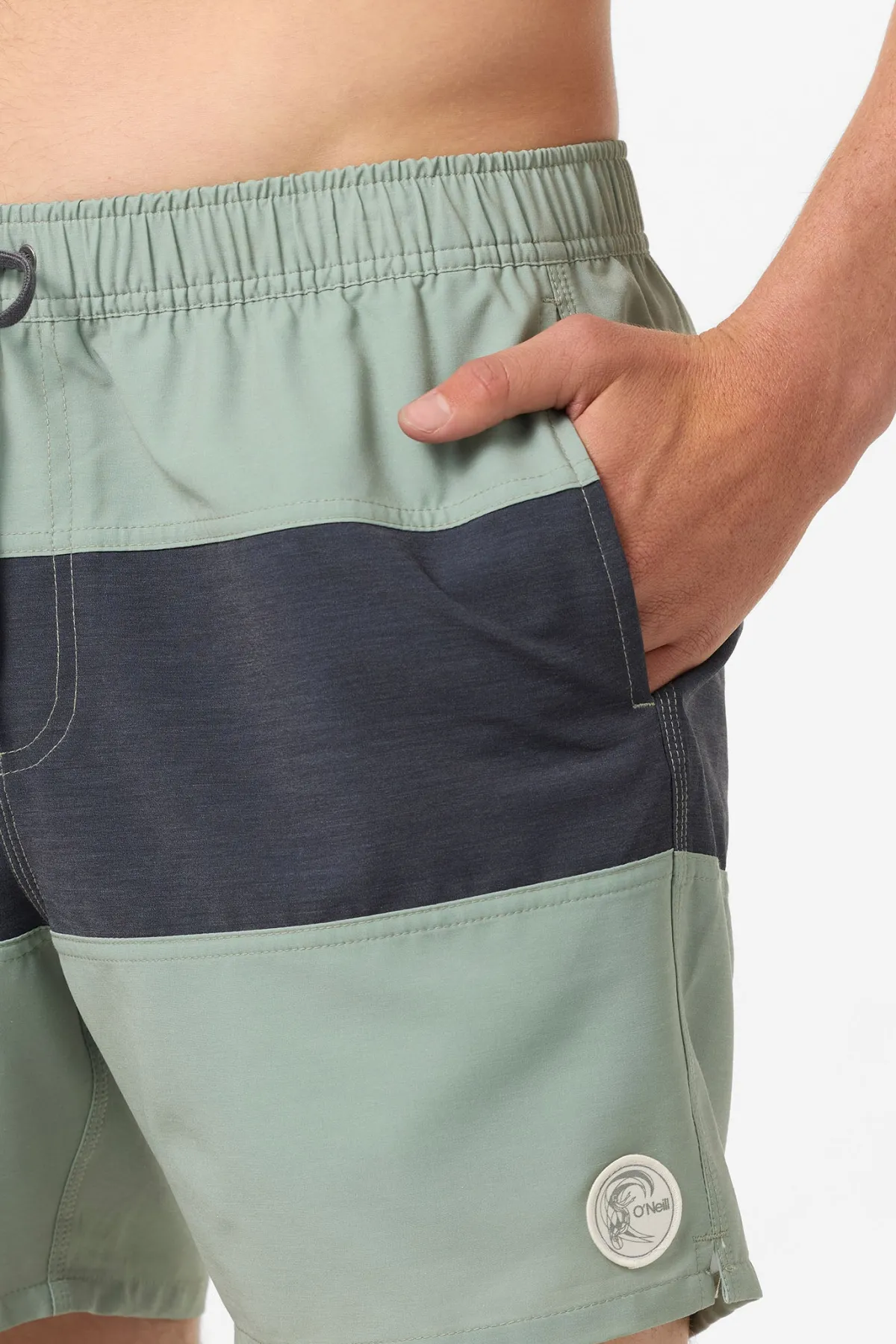 Short Length^O'Neill O'Riginals Midway Elastic Waist 16" Swim Trunks Trunks - | seagrass