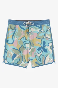 Performance|O'Riginals Collection^O'Neill O'Riginals Print Scallop 18" Boardshorts blue fusion