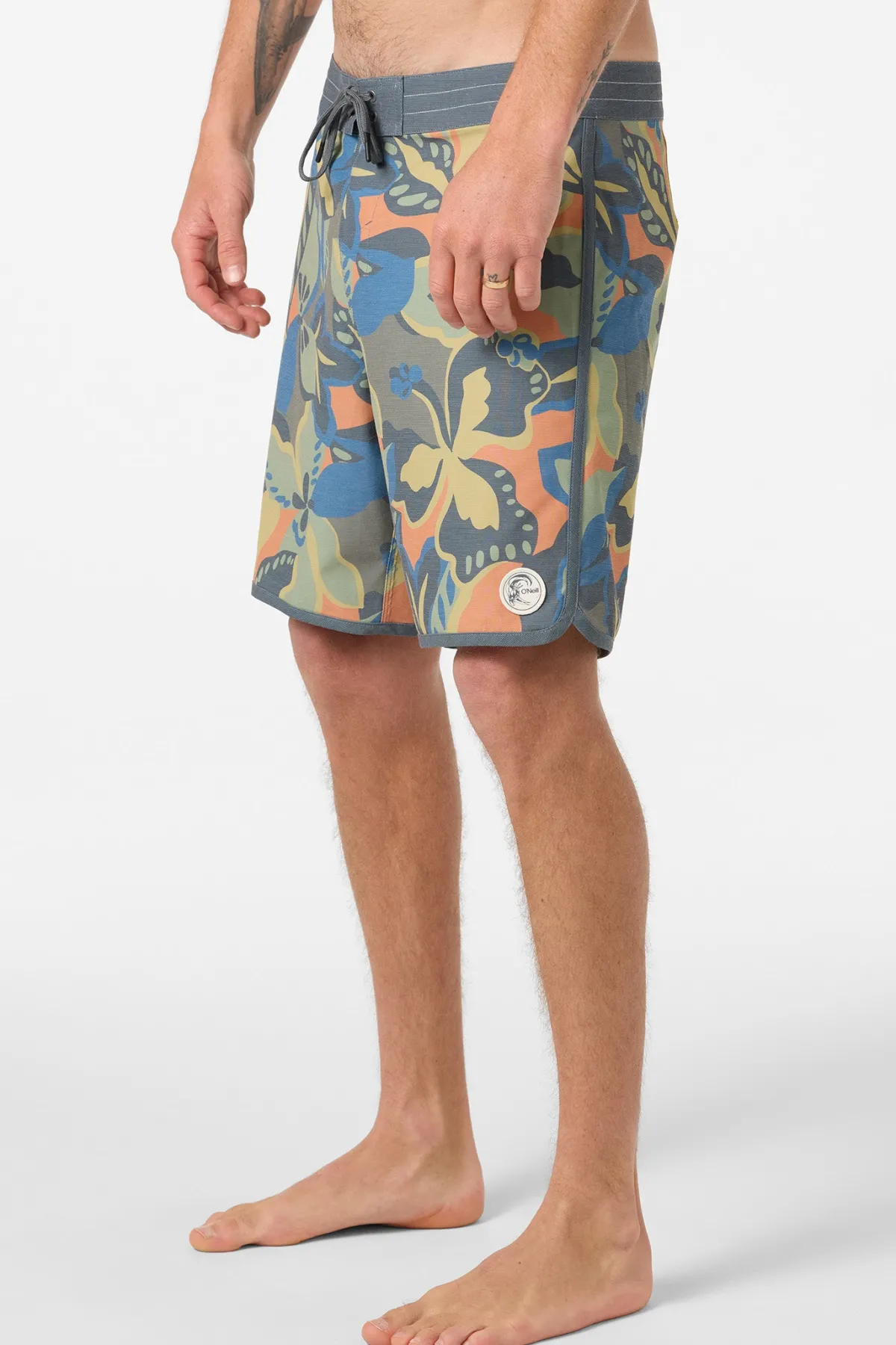 O'Riginals Collection|New Arrivals^O'Neill O'Riginals Print Scallop 18" Boardshorts dark shadow