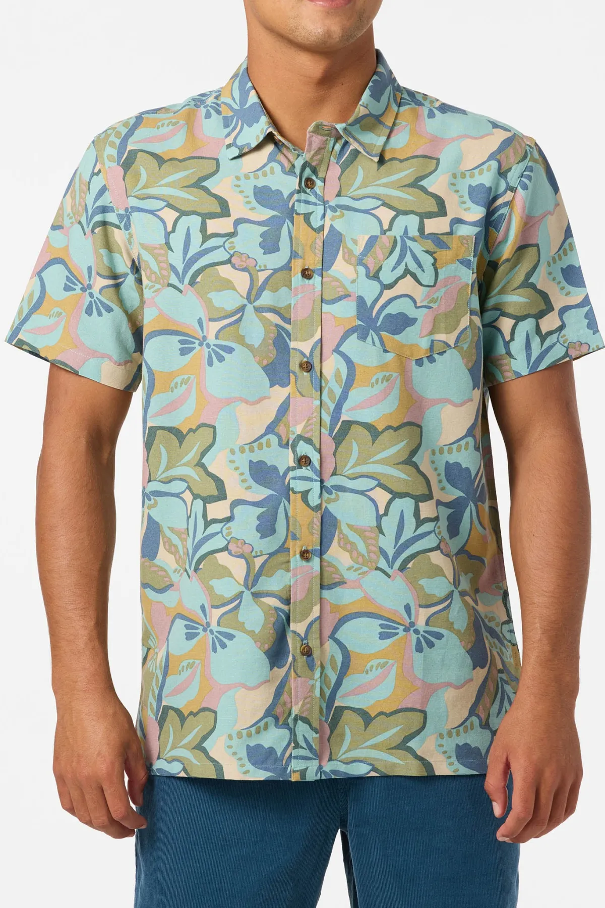 O'Riginals Collection|Shirts & Flannels^O'Neill O'Riginals Print Standard Wvn Shirt Standard Fit Shirt - | blue fusion