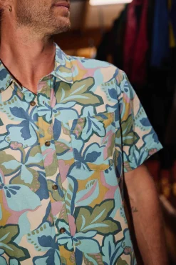 O'Riginals Collection|Shirts & Flannels^O'Neill O'Riginals Print Standard Wvn Shirt Standard Fit Shirt - | blue fusion