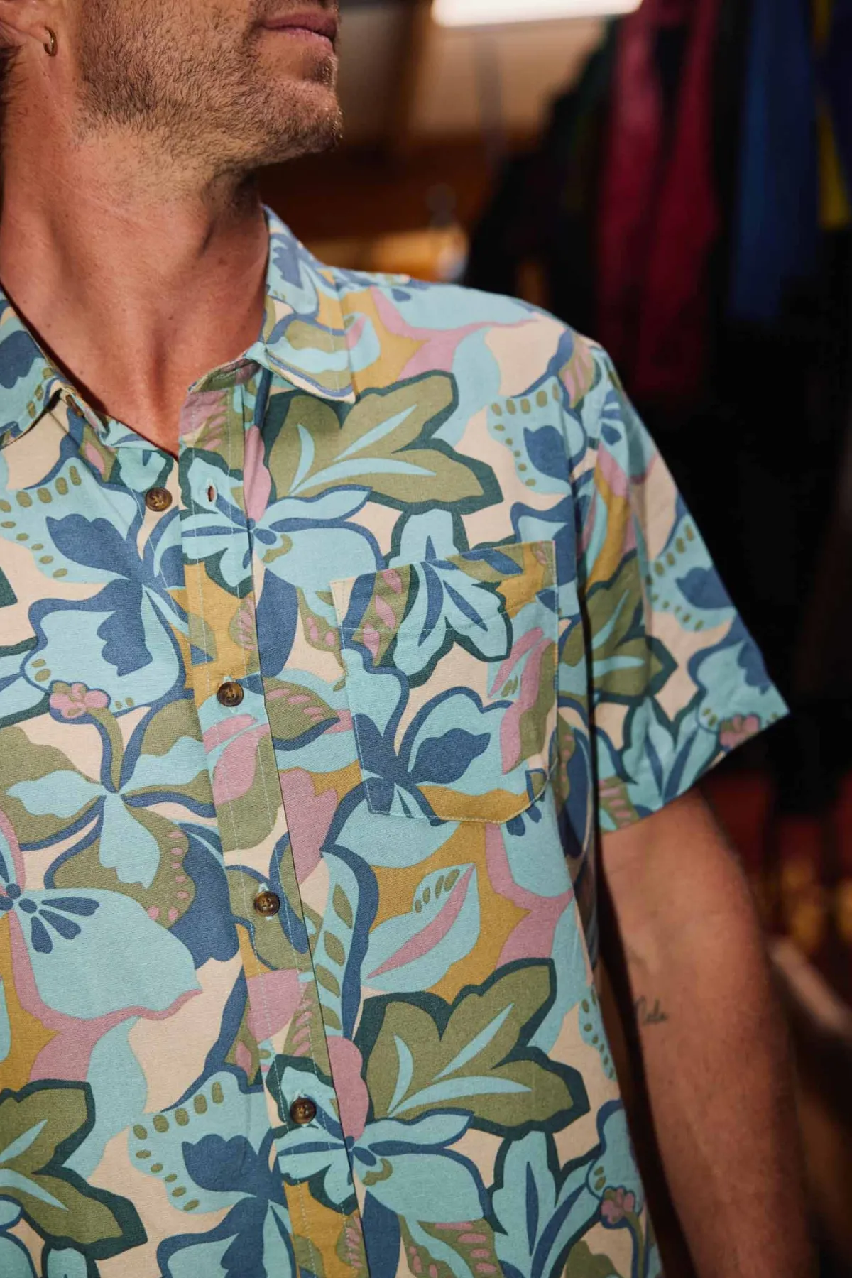 O'Riginals Collection|Shirts & Flannels^O'Neill O'Riginals Print Standard Wvn Shirt Standard Fit Shirt - | blue fusion