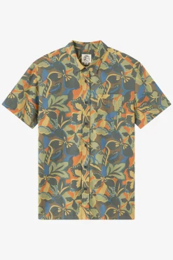 O'Riginals Collection|Shirts & Flannels^O'Neill O'Riginals Print Standard Wvn Shirt Standard Fit Shirt - | dark shadow