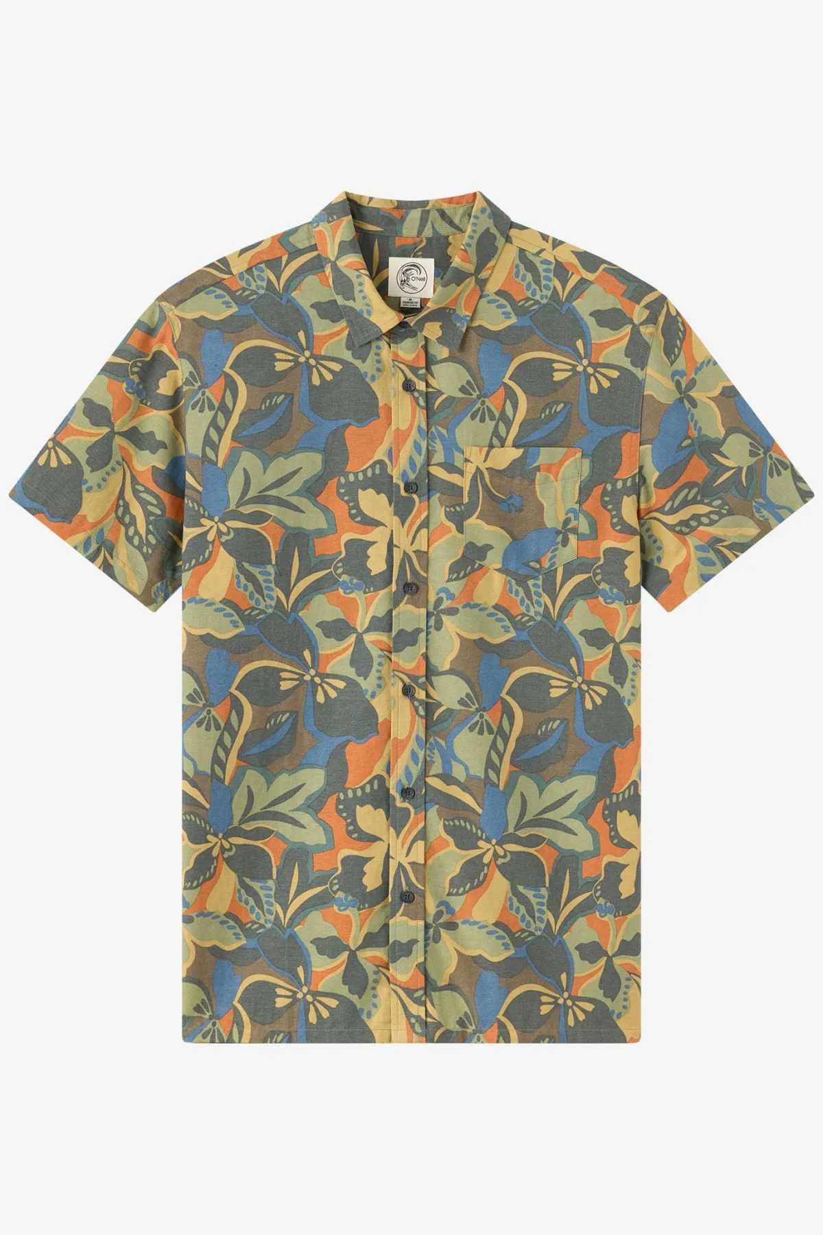 O'Riginals Collection|Shirts & Flannels^O'Neill O'Riginals Print Standard Wvn Shirt Standard Fit Shirt - | dark shadow