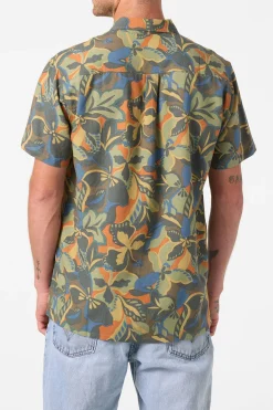 O'Riginals Collection|Shirts & Flannels^O'Neill O'Riginals Print Standard Wvn Shirt Standard Fit Shirt - | dark shadow