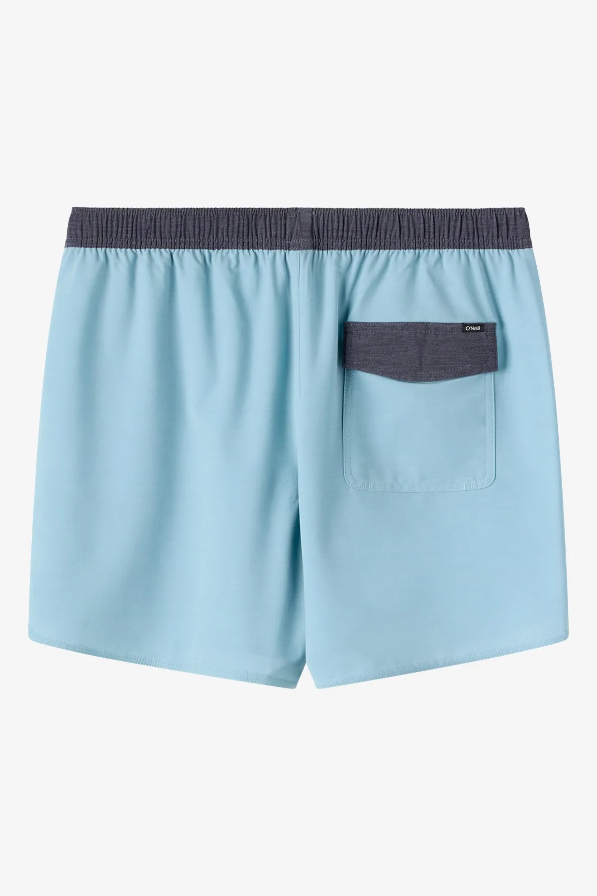 Short Length^O'Neill O'Riginals Solid Scallop Elastic Waist 16" Swim Trunks arona