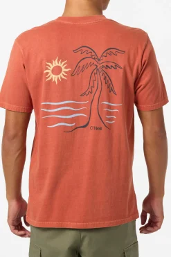 Tees & Tanks^O'Neill O'Riginals Sun Palm Relaxed Fit Tee baked clay
