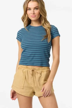 New Arrivals|Tops^O'Neill O'Riginals Yarn Dye Baby Tee - | blue fusion
