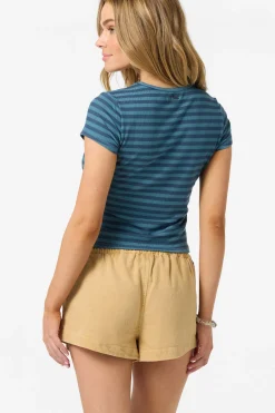 New Arrivals|Tops^O'Neill O'Riginals Yarn Dye Baby Tee - | blue fusion